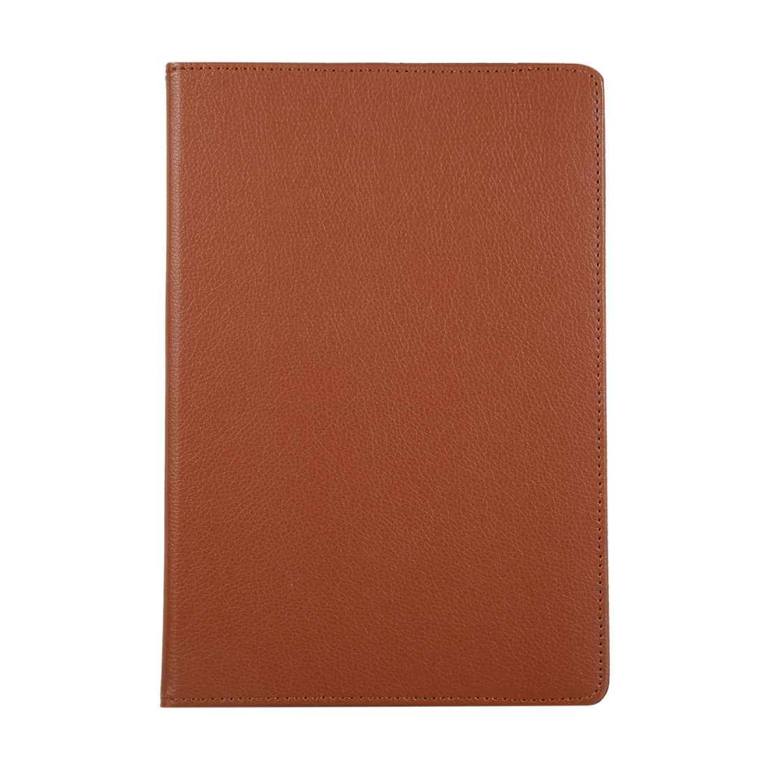 For-Samsung-Galaxy-Tab-S7-T870-2020-/-Tab-S8-Litchi-Texture-Horizontal-Flip-360-Degrees-Rotation-Leather-Case-with-Holder(Brown)