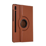 For-Samsung-Galaxy-Tab-S7-T870-2020-/-Tab-S8-Litchi-Texture-Horizontal-Flip-360-Degrees-Rotation-Leather-Case-with-Holder(Brown)