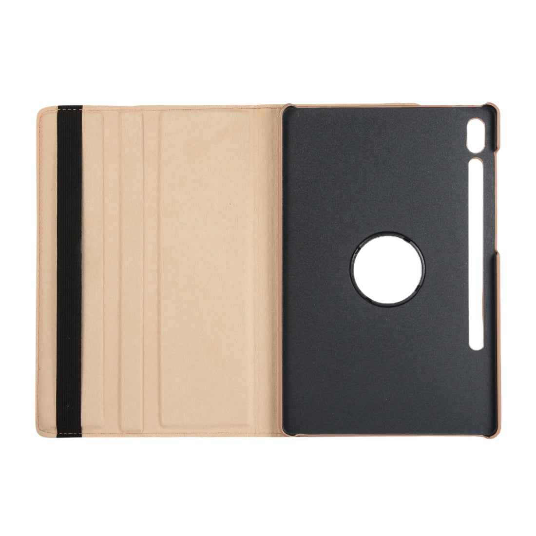 For-Samsung-Galaxy-Tab-S7-T870-2020-/-Tab-S8-Litchi-Texture-Horizontal-Flip-360-Degrees-Rotation-Leather-Case-with-Holder(Brown)