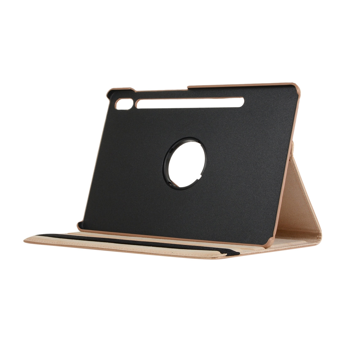For-Samsung-Galaxy-Tab-S7-T870-2020-/-Tab-S8-Litchi-Texture-Horizontal-Flip-360-Degrees-Rotation-Leather-Case-with-Holder(Brown)