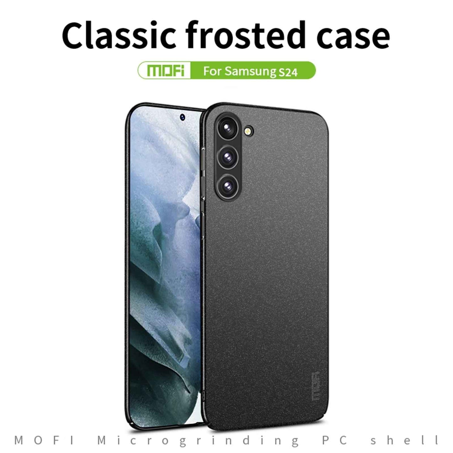 For-Samsung-Galaxy-S24-5G-MOFI-Fandun-Series-Frosted-PC-Ultra-thin-All-inclusive-Phone-Case(Gray)
