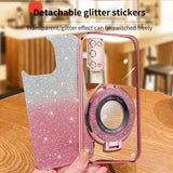 TPU-Case-for-Samsung-Galaxy-S20,-Gradient-Glitter-with-Ring-Holder,-Black