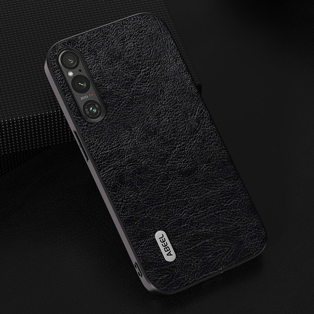 For-Sony-Xperia-1-IV-ABEEL-Retro-Litchi-Texture-PU-Phone-Case(Black)
