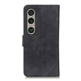 For-Sony-Xperia-1-VI-KHAZNEH-Retro-Texture-Horizontal-Flip-Leather-Phone-Case(Black)