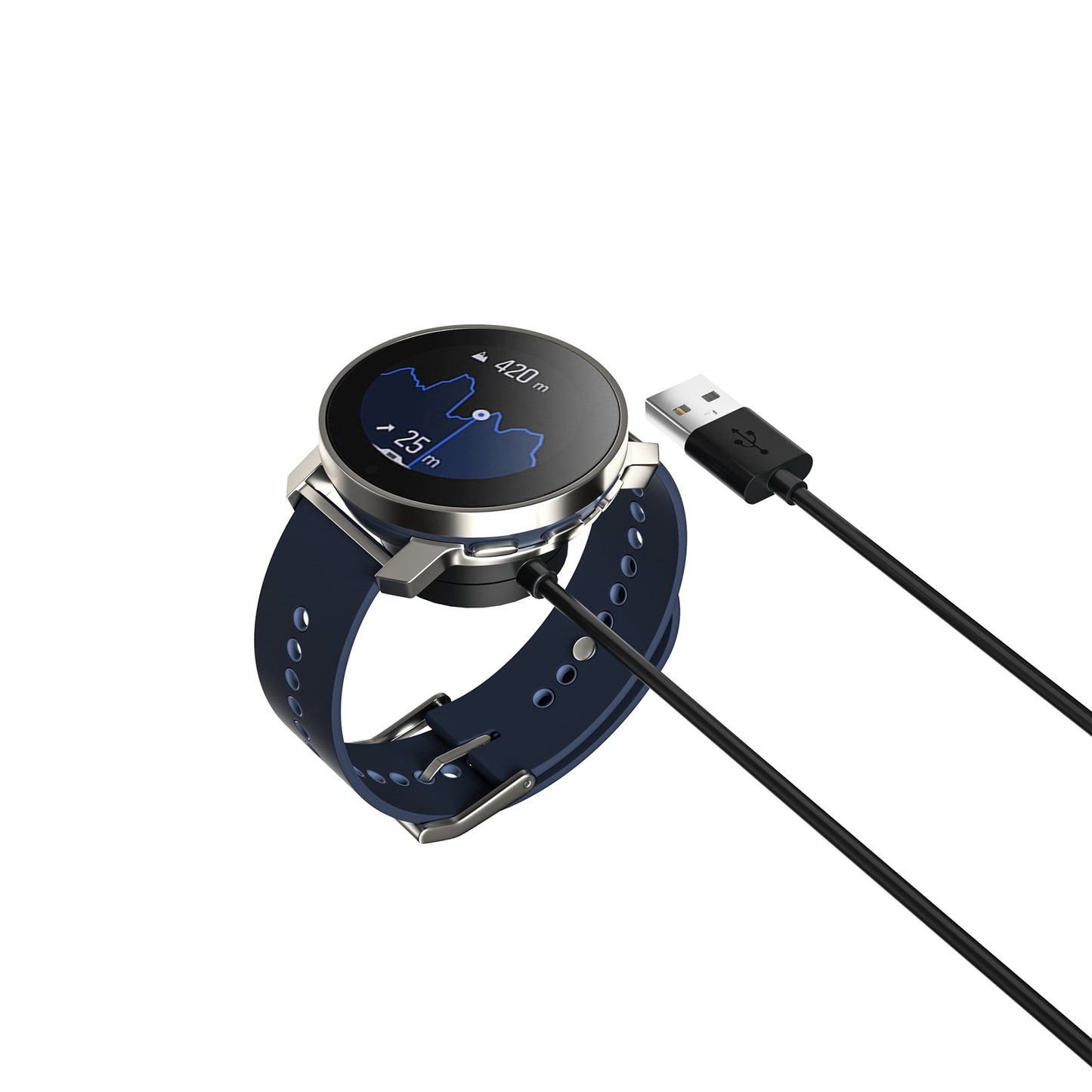 For-Suunto-9-Peak-38mm-Smart-Watch-Magnetic-Charging-Cable,-Length:-1m(Black)