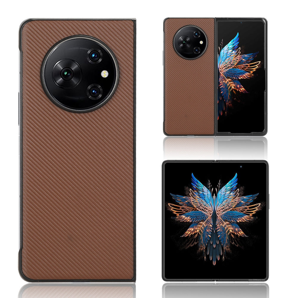 For-Tecno-Phantom-V-Fold-PU-Leather-PC-Phone-Case(Brown)