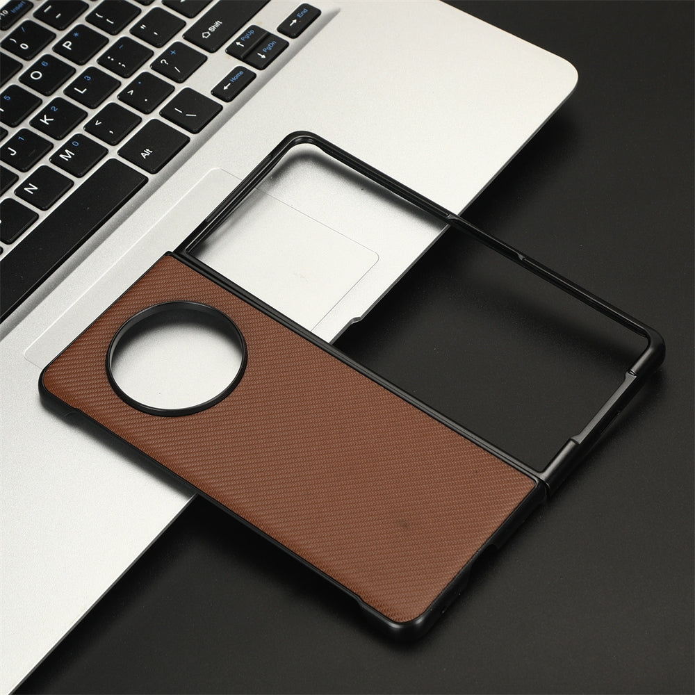 For-Tecno-Phantom-V-Fold-PU-Leather-PC-Phone-Case(Brown)