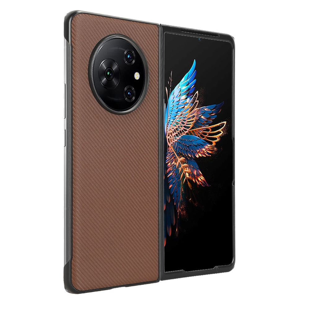 For-Tecno-Phantom-V-Fold-PU-Leather-PC-Phone-Case(Brown)