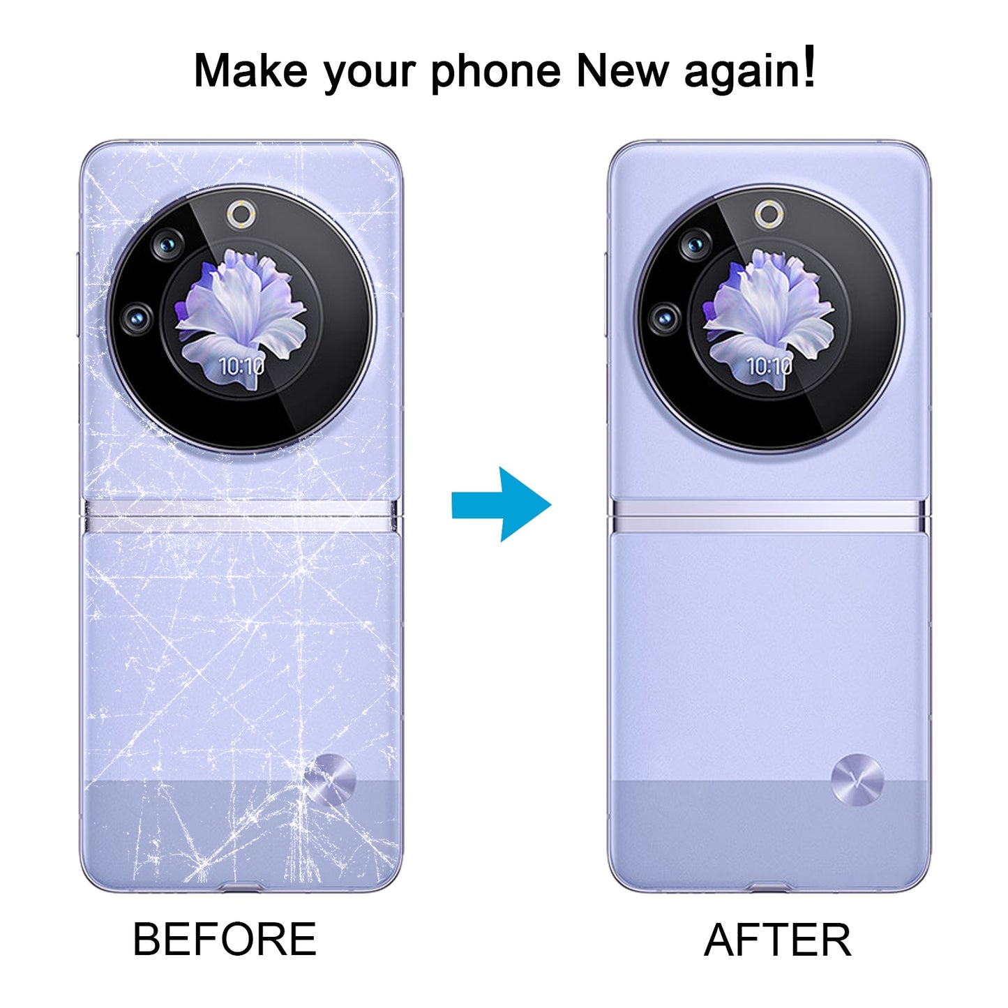 For-Tecno-Phantom-V-Flip-Original-Battery-Back-Cover(Purple)