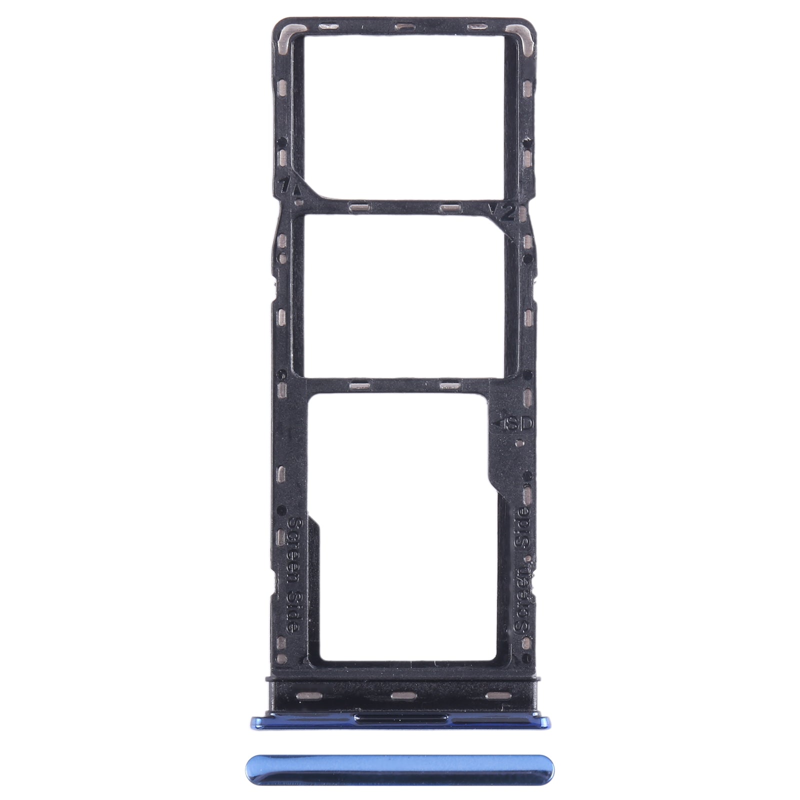 For-Tecno-Spark-10-SIM-Card-Tray-+-SIM-Card-Tray-+-Micro-SD-Card-Tray-(Blue)