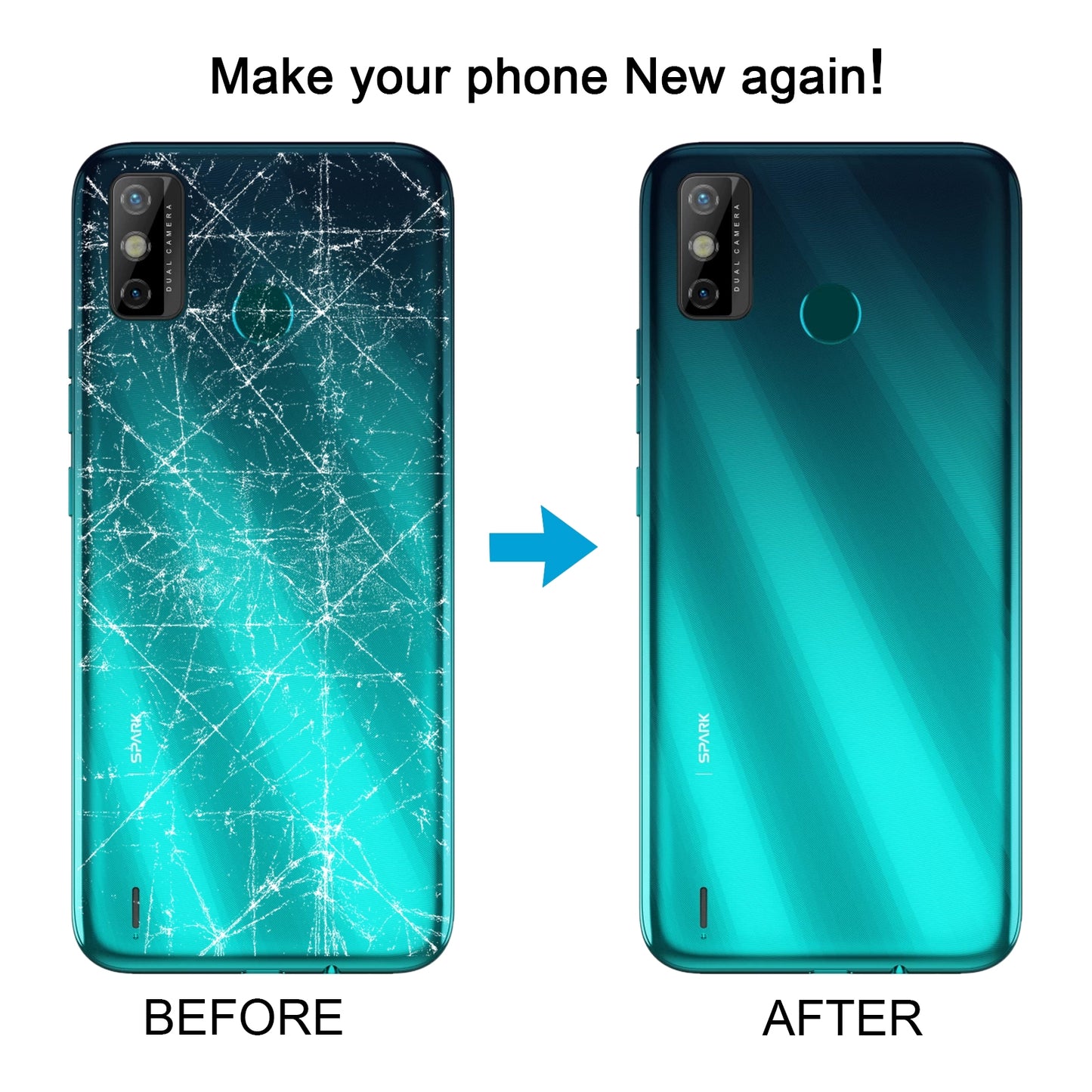 For-Tecno-Spark-6-Go-Original-Battery-Back-Cover(Green)