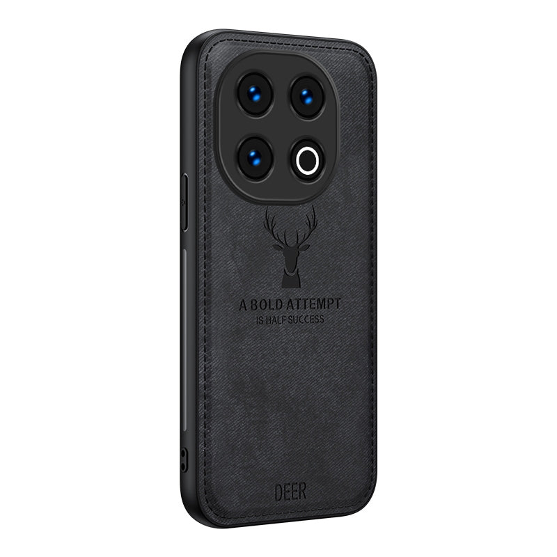 For-vivo-iQOO13-Deer-Head-Cloth-Skin-All-inclusive-Phone-Case(Black)