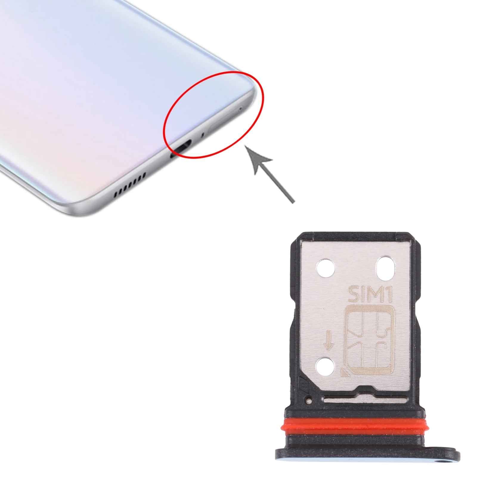 For-vivo-iQOO-Z5-SIM-Card-Tray-+-SIM-Card-Tray-(Green)
