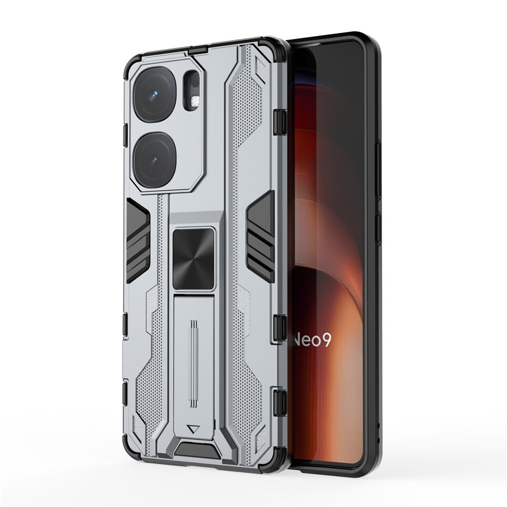 For-vivo-iQOO-Neo9-Pro-/-Neo9-Supersonic-Armor-PC-Hybrid-TPU-Phone-Case(Grey)