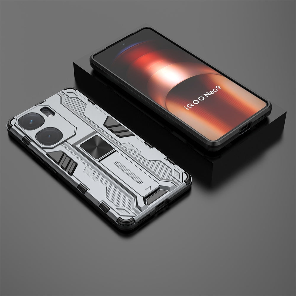 For-vivo-iQOO-Neo9-Pro-/-Neo9-Supersonic-Armor-PC-Hybrid-TPU-Phone-Case(Grey)