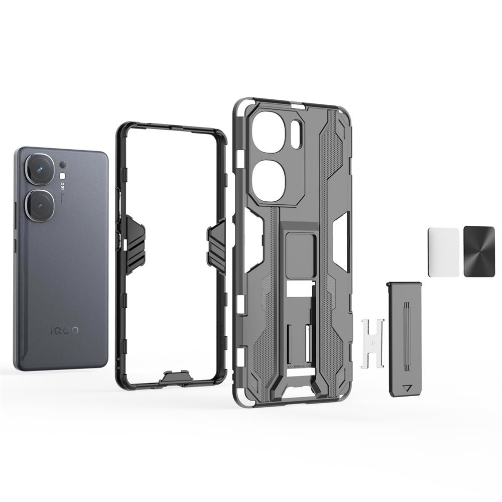 For-vivo-iQOO-Neo9-Pro-/-Neo9-Supersonic-Armor-PC-Hybrid-TPU-Phone-Case(Grey)