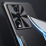 For-vivo-iQOO-Neo7-Blade-Series-TPU-+-Alloy-Protective-Phone-Case(Black-+-Silver)
