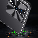 For-vivo-iQOO-Neo7-Blade-Series-TPU-+-Alloy-Protective-Phone-Case(Black-+-Silver)