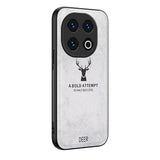 For-vivo-iQOO13-Deer-Head-Cloth-Skin-All-inclusive-Phone-Case(White)