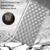 For-vivo-S18-5G-/-V30-Cubic-Grid-Texture-Flip-Leather-Phone-Case(Silver)