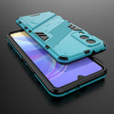 For-vivo-V21e-5G-Punk-Armor-2-in-1-PC-+-TPU-Shockproof-Case-with-Invisible-Holder(Blue)