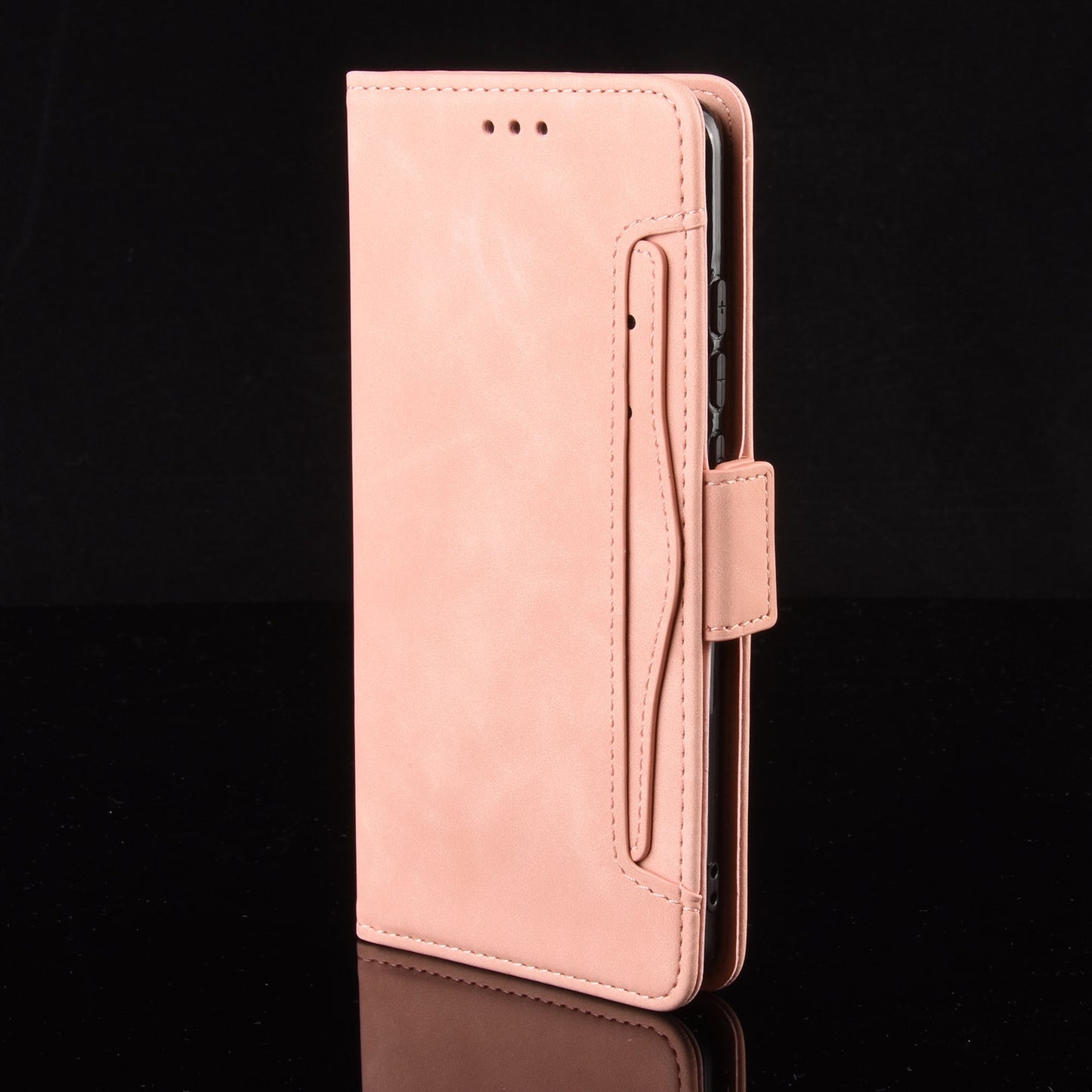 For-vivo-V30e-5G-/-V40-Lite-5G-Skin-Feel-Calf-Texture-Card-Slots-Leather-Phone-Case(Pink)