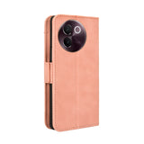 For-vivo-V30e-5G-/-V40-Lite-5G-Skin-Feel-Calf-Texture-Card-Slots-Leather-Phone-Case(Pink)