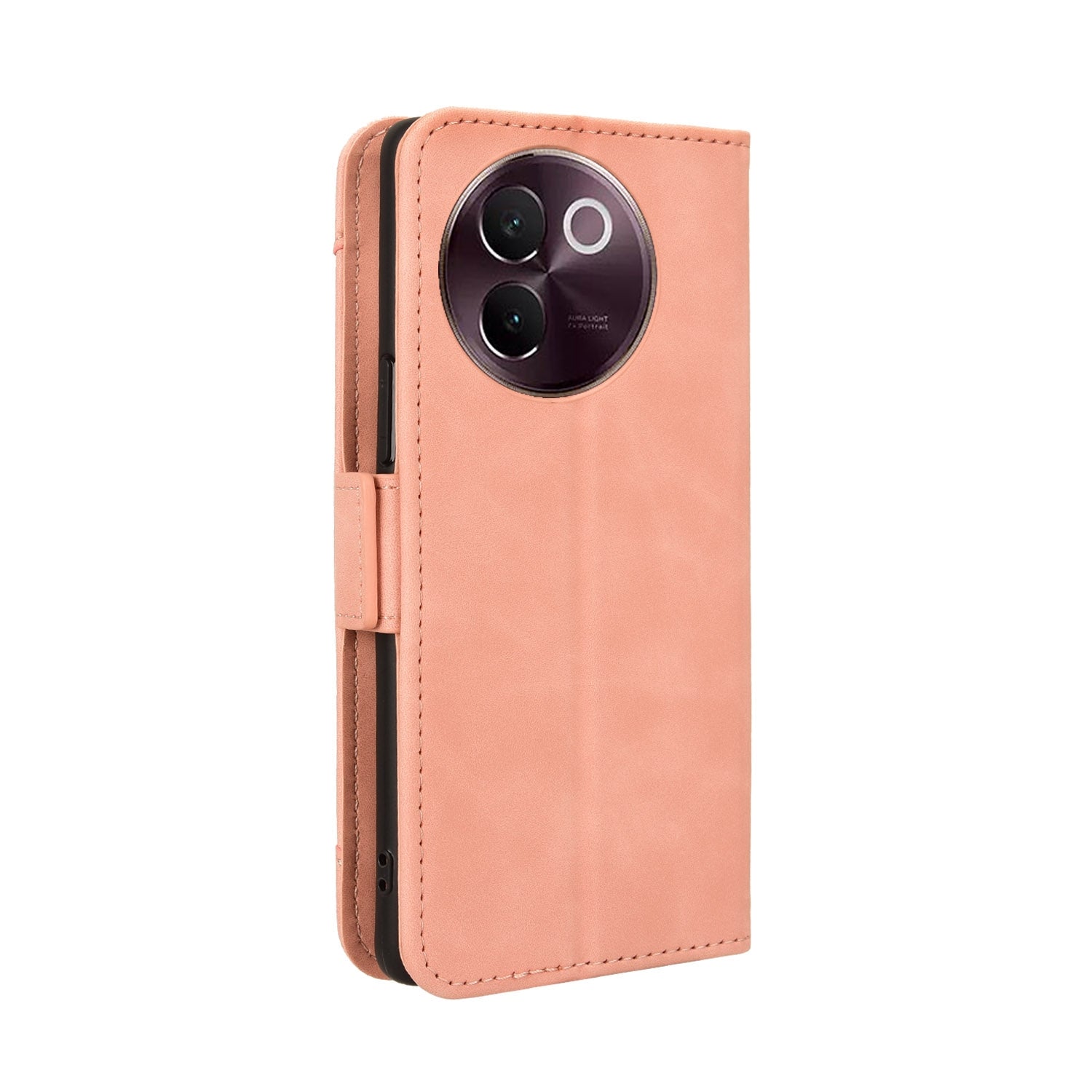 For-vivo-V30e-5G-/-V40-Lite-5G-Skin-Feel-Calf-Texture-Card-Slots-Leather-Phone-Case(Pink)