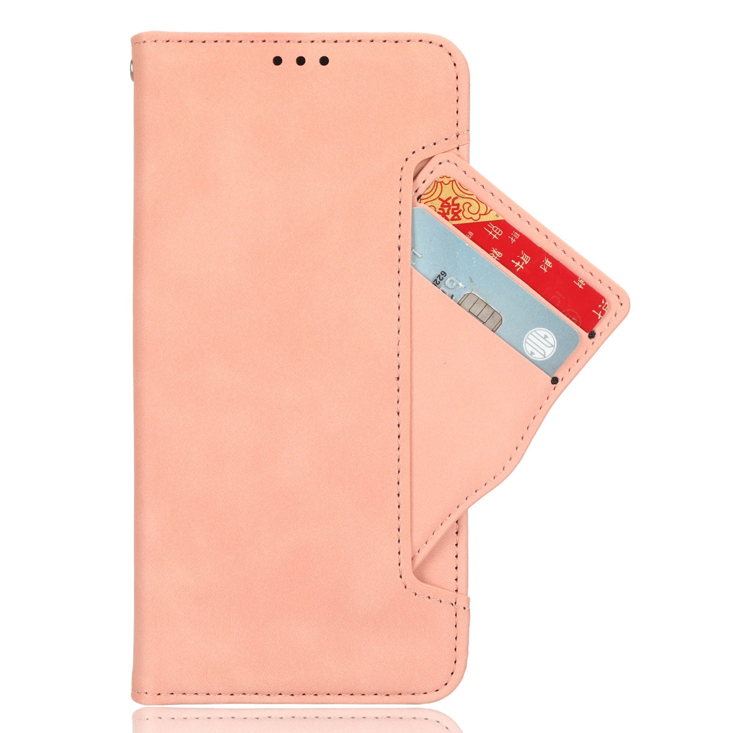 For-vivo-V30e-5G-/-V40-Lite-5G-Skin-Feel-Calf-Texture-Card-Slots-Leather-Phone-Case(Pink)