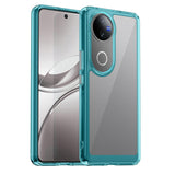 For-vivo-V50-Colorful-Series-Acrylic-Hybrid-TPU-Phone-Case(Transparent-Blue)