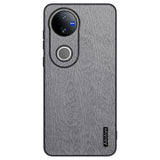 For-vivo-V50-Tree-Bark-Leather-Shockproof-Phone-Case(Grey)