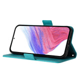 For-vivo-V50-5G-Global-Embossed-Rose-RFID-Anti-theft-Leather-Phone-Case(Light-Blue)