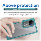 For-vivo-V50-Colorful-Series-Acrylic-Hybrid-TPU-Phone-Case(Transparent-Blue)