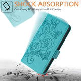 For-vivo-V50-5G-Global-Embossed-Rose-RFID-Anti-theft-Leather-Phone-Case(Light-Blue)