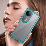 For-vivo-V50-Colorful-Series-Acrylic-Hybrid-TPU-Phone-Case(Transparent-Blue)