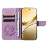 For-vivo-V50-5G-Global-Swallowtail-Butterfly-Embossed-Leather-Phone-Case(Purple)