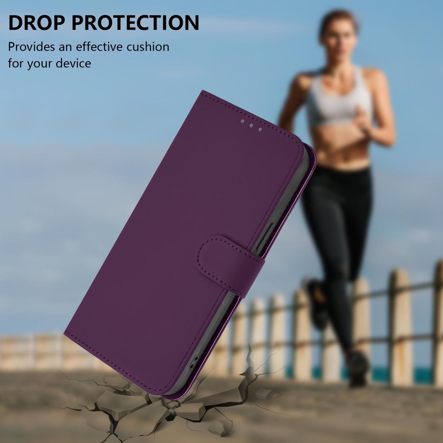 For-vivo-V50-Lite-5G-Skin-Feel-Solid-Color-Leather-Phone-Case-with-Lanyard(Violet)