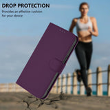 For-vivo-V50-Lite-5G-Skin-Feel-Solid-Color-Leather-Phone-Case-with-Lanyard(Violet)