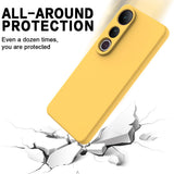 For-vivo-V50-Lite-4G-/-5G-Solid-Color-Liquid-Silicone-Dropproof-Full-Coverage-Phone-Case(Yellow)