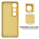 For-vivo-V50-Lite-4G-/-5G-Solid-Color-Liquid-Silicone-Dropproof-Full-Coverage-Phone-Case(Yellow)