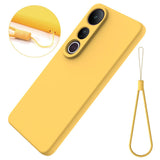 For-vivo-V50-Lite-4G-/-5G-Solid-Color-Liquid-Silicone-Dropproof-Full-Coverage-Phone-Case(Yellow)
