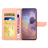For-vivo-V50-5G-Global-HT03-Skin-Feel-Butterfly-Embossed-Flip-Leather-Phone-Case(Pink)