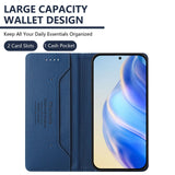 For-vivo-V50-5G-Global-RC01-Dual-Folded-Magnetic-Suction-RFID-Leather-Phone-Case(Dark-Blue)