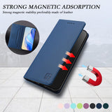 For-vivo-V50-5G-Global-RC01-Dual-Folded-Magnetic-Suction-RFID-Leather-Phone-Case(Dark-Blue)
