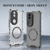 For-vivo-V50-5G-Global-Honeycomb-Magnetic-Ring-Shockproof-Phone-Case(Red)