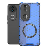 For-vivo-V50-5G-Global-Honeycomb-Magnetic-Ring-Shockproof-Phone-Case(Blue)