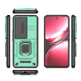 For-vivo-V50-5G-Global-Sliding-Camshield-TPU-+-PC-Shockproof-Phone-Case-with-Holder(Green)