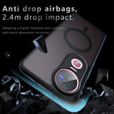 For-vivo-V50-Armor-MagSafe-PC-Hybrid-TPU-Phone-Case(Frosted-Black)