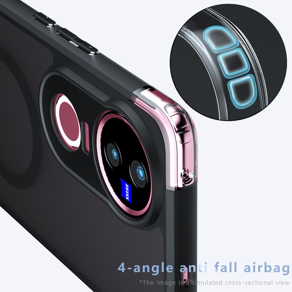 For-vivo-V50-Armor-MagSafe-PC-Hybrid-TPU-Phone-Case(Frosted-Black)