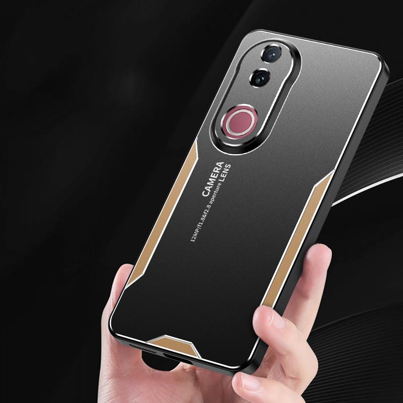 For-vivo-V50-Blade-Series-TPU-Hybrid-Metal-Phone-Case(Gold)